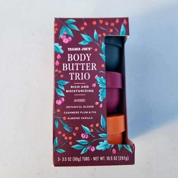 NEW Trader Joe's Body Butter Trio Gift Set Moisturizer Trader Joes Set of 3 Inc - Picture 6 of 10